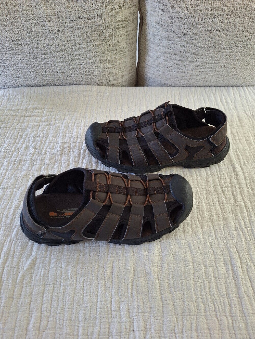 Skechers Brown Men's Closed-Toe Fisherman Sandals